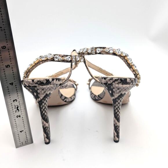 Jessica Simpson Jaycin Heel Sandal Women's Black/White Size US8.5M EU39.5 - Picture 5 of 10